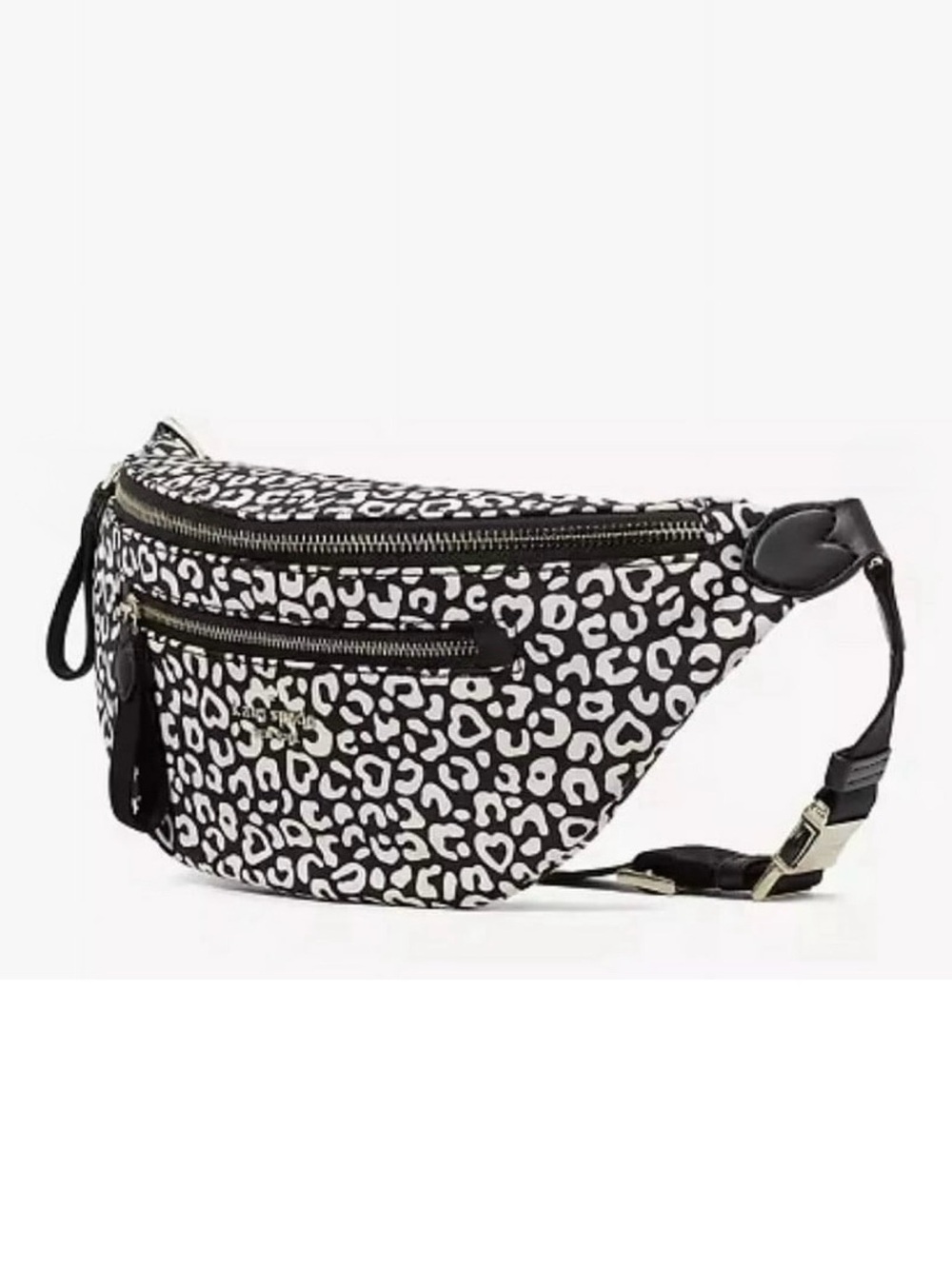 Kate Spade Chelsea Leopard Heart Nylon Belt Bag Fanny Pack